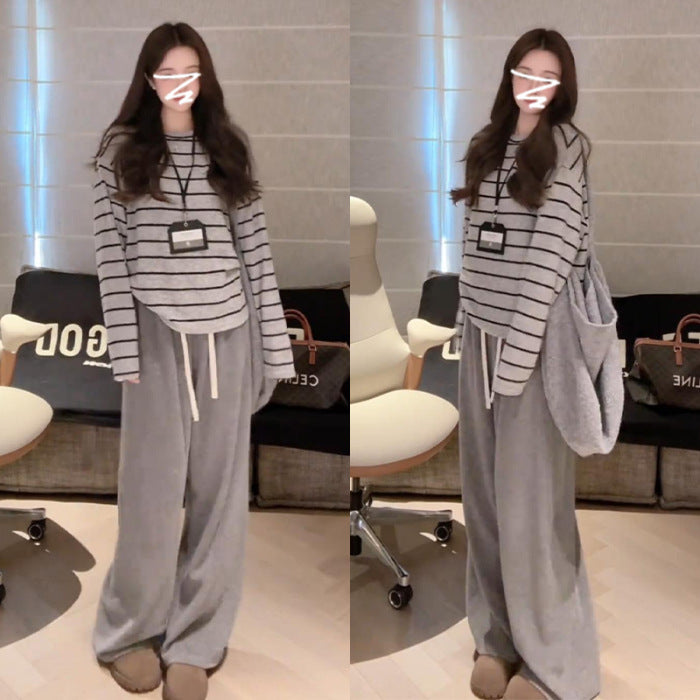 Women's casual striped long-sleeve shirt Chic & Stil