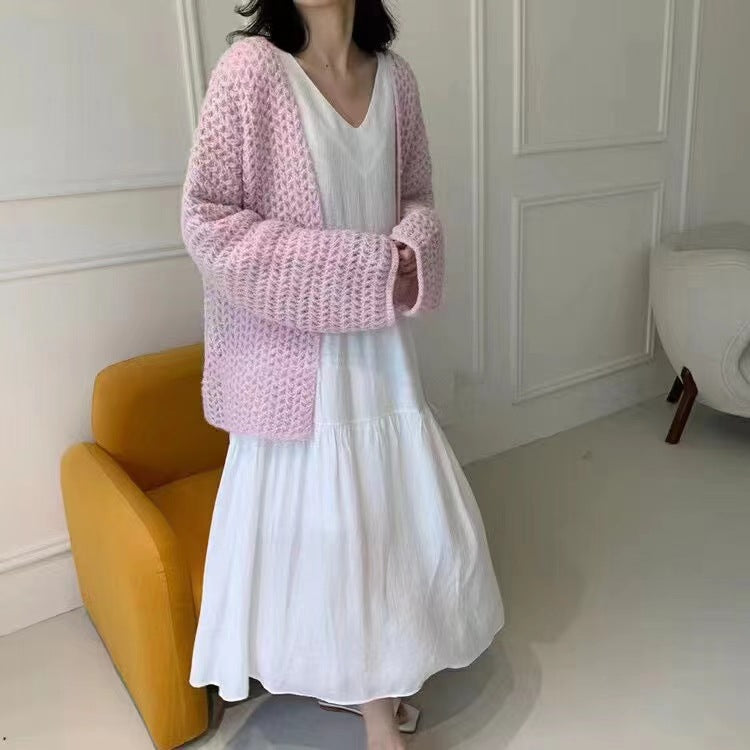 Ladies Chunky Knit Cardigan Lune London
