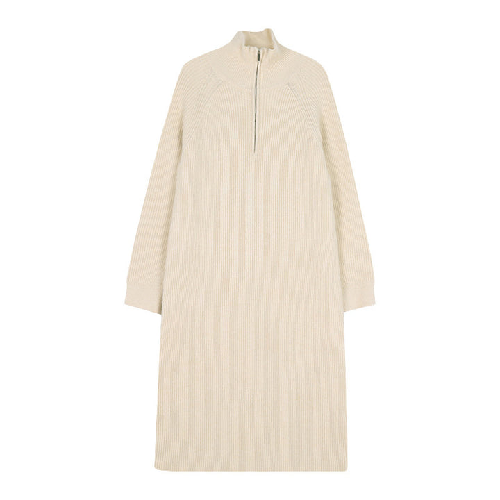 Robe tricotée pour femme avec col montant et fermeture éclair Chic & Stil