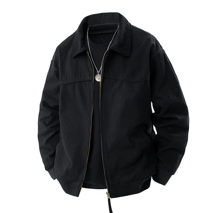 Lightweight utility jacket for men with high collar and practical pockets Lune London