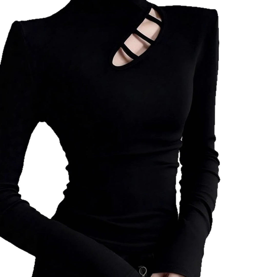 T-shirt à manches longues pour femmes avec encolure asymétrique Chic & Stil