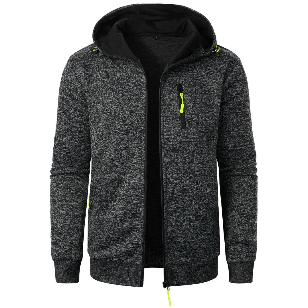 Sporty hooded jacket for men with an innovative structural design and practical pockets Lune London