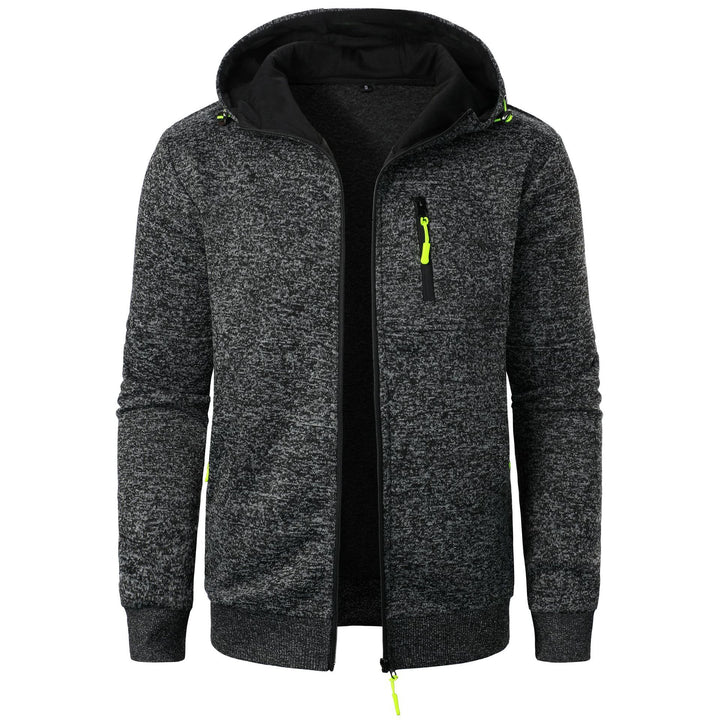 Sporty hooded jacket for men with an innovative structural design and practical pockets Lune London