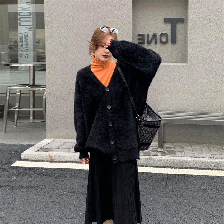 Cardigan Flou Femme avec Détails de Boutons et Design Ample Chic & Stil