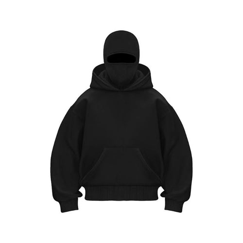 Oversized hoodie for women with integrated face protection Lune London