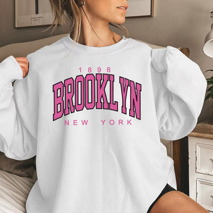 Sweat-shirt pour femmes avec impression décontractée de Brooklyn et coupe confortable Chic & Stil