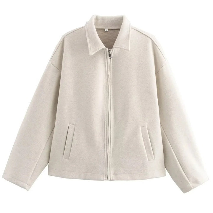 Lune London women's trendy cropped wool jacket