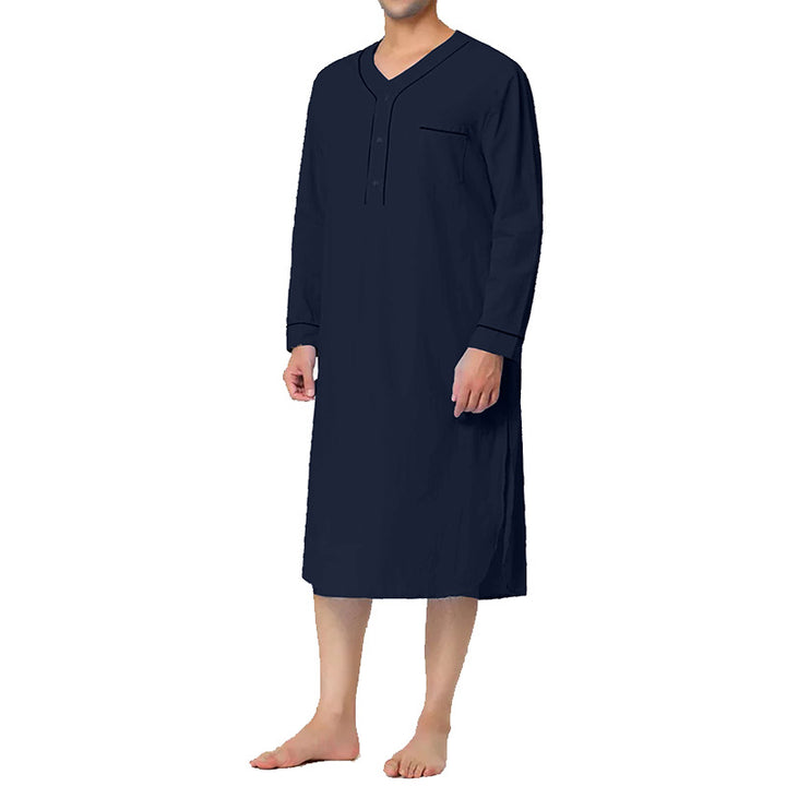 Men's nightshirt with elegant button placket and practical chest pocket Lune London