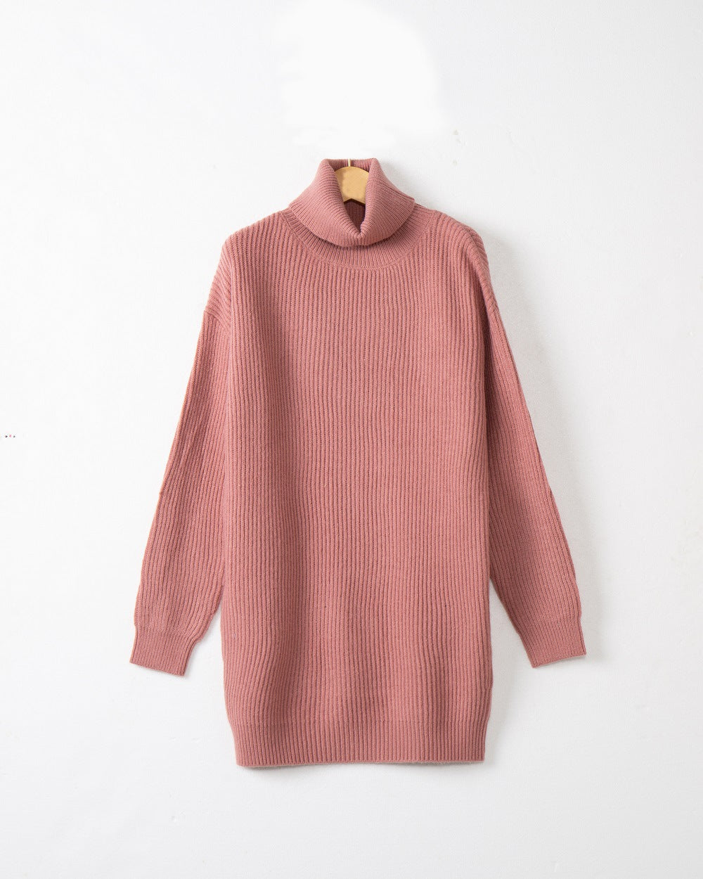 Thick knit dress for women with high collar and loose fit Lune London