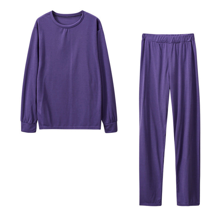 Women's Long Sleeve Pajama Set with Elastic Pants Lune London