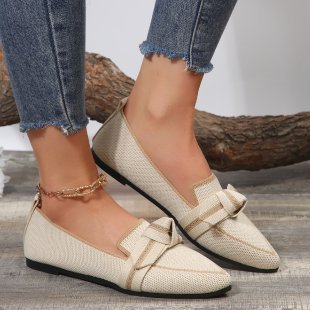 Women's Slip-On Moccasins with Elegant Knot Detail Lune London