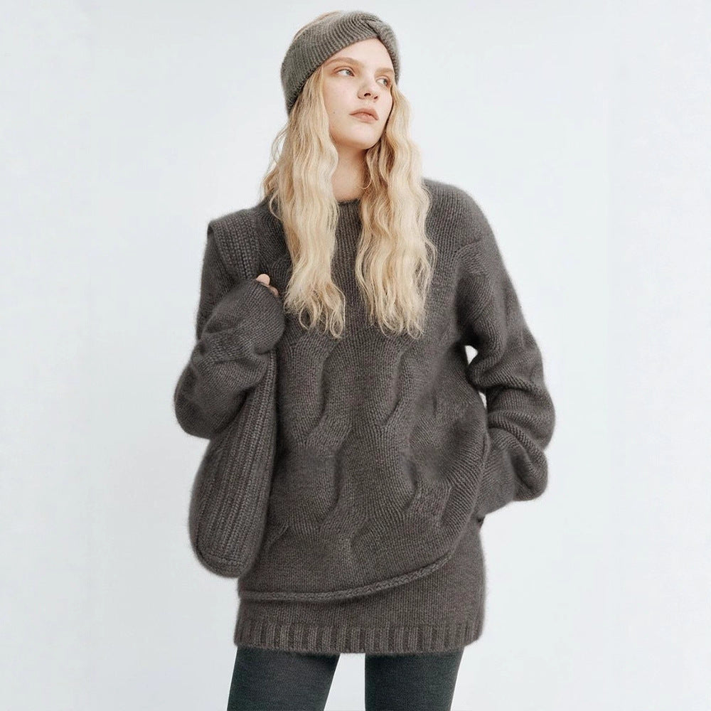 Pull surdimensionné en mohair Chic & Stil pour femmes