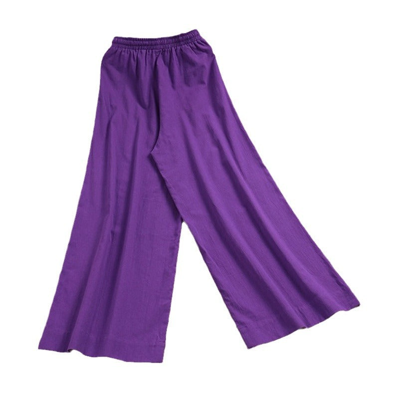 Women Wide Cut Linen Pants Chic & Stil