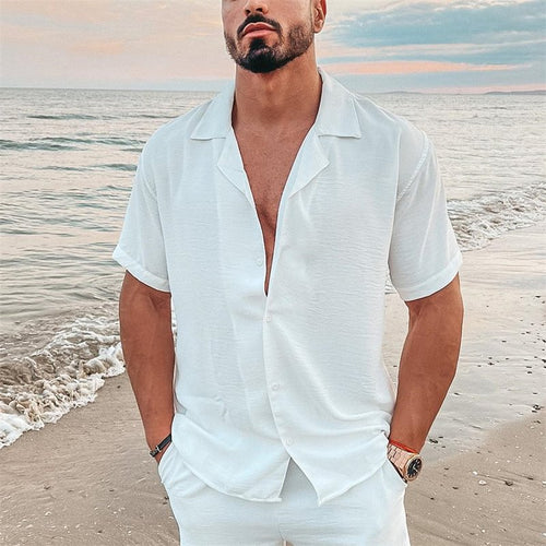 Short sleeve shirt for men with lightweight fabric and classic collar Lune London