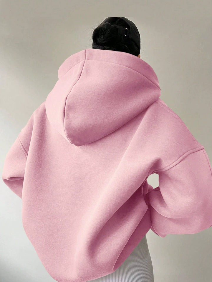 Women's Oversized Hoodie in Soft Fleece Material Lune London