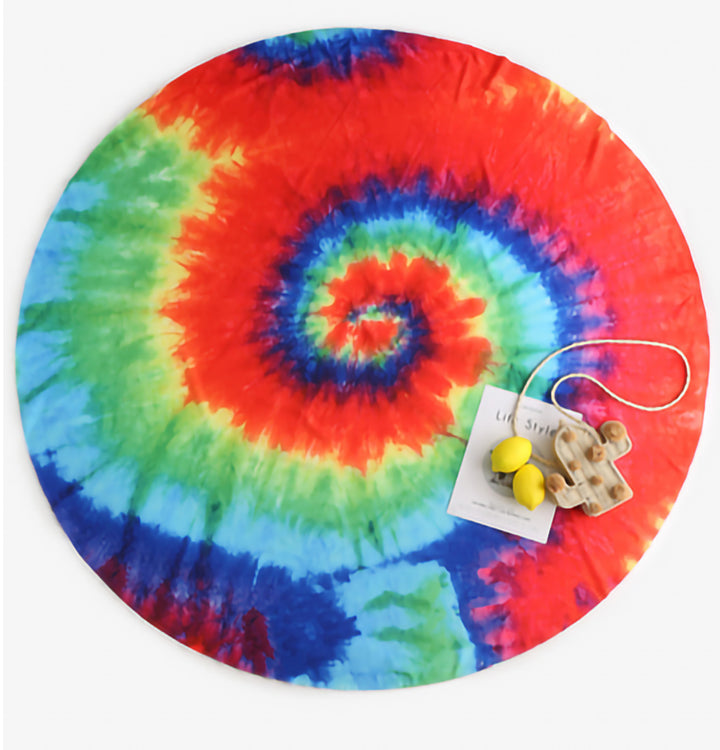 Ladies Hippie Style Batik Round Beach Blanket Lune London