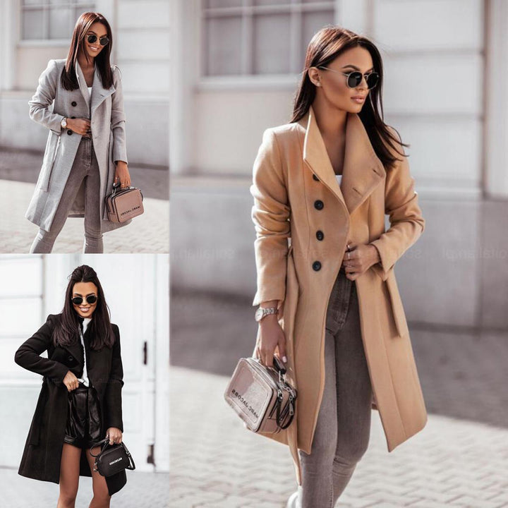 Elegant trench coat for women in high-quality material with adjustable belt and stylish cut Lune London