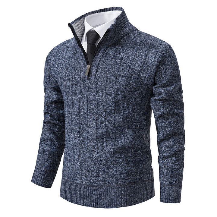 Lune London men's zip-up sweater with high collar