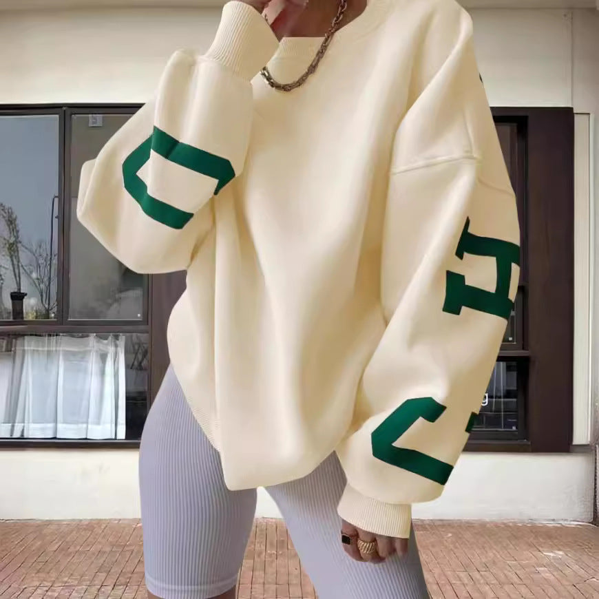 Oversized sweatshirt for women with graphic accents Lune London