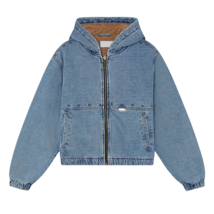 Veste en denim pour femmes avec capuche et poches Chic & Stil