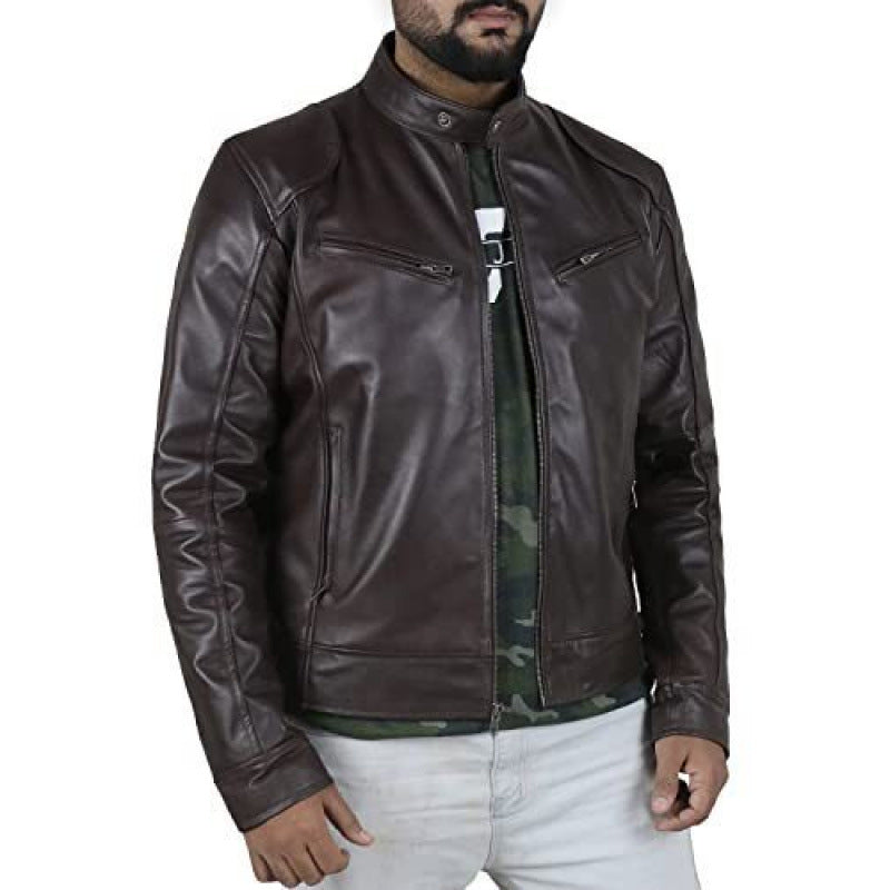 Premium leather biker jacket for men Lune London