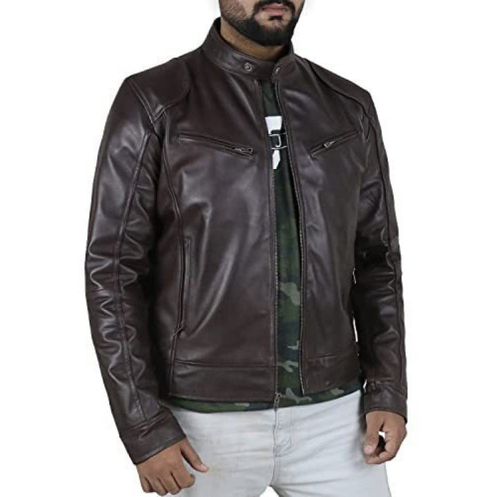 Premium leather biker jacket for men Lune London