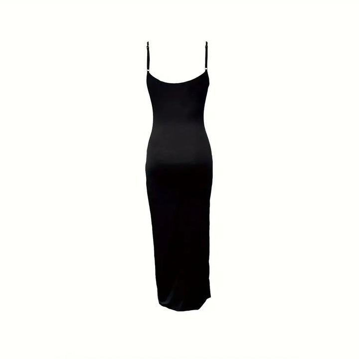 Robe maxi femme avec détail volants et fente haute Chic & Stil