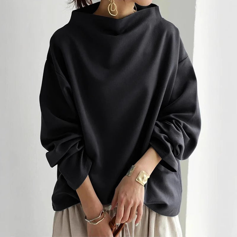 Women's Oversized Sweater with Special Collar and Casual Cut Lune London