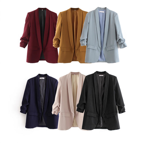 Elegant blazer for women with rolled-up sleeves and practical pockets Lune London
