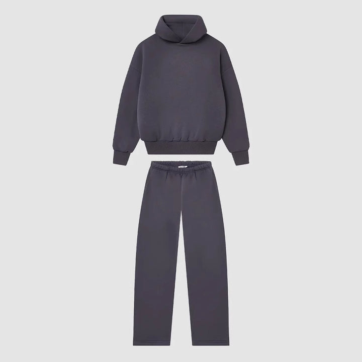 Hoodie and jogger pants set for women with high collar and elastic waistband Lune London