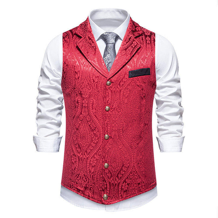 Elegant suit vests for men with a fine floral pattern and a high-quality finish Lune London