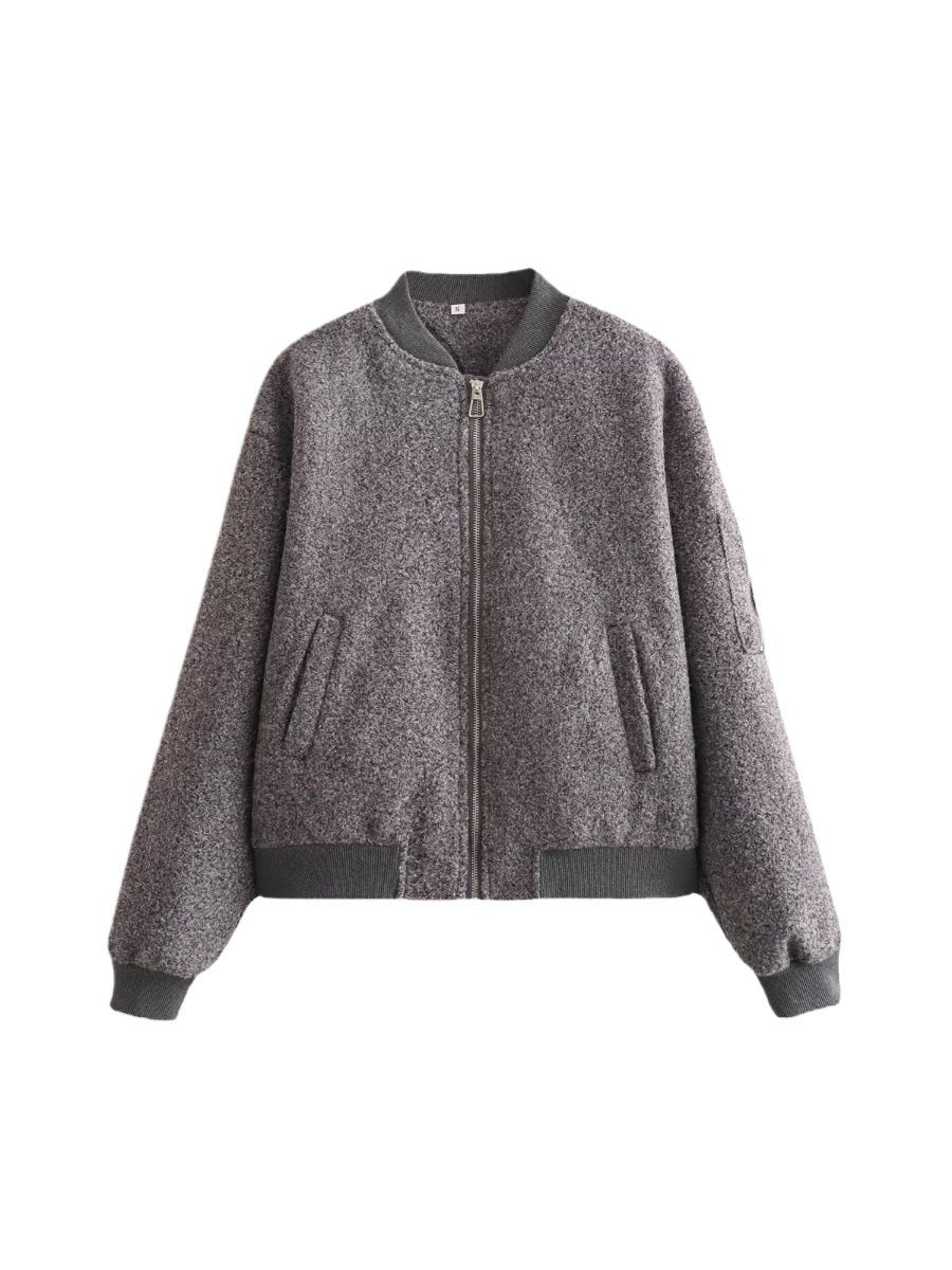 Stylish bomber jacket for women made of high-quality material with elastic cuffs Lune London