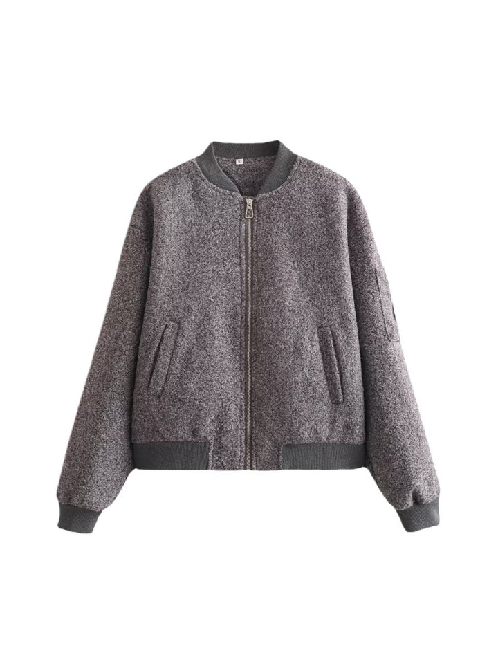 Stylish bomber jacket for women made of high-quality material with elastic cuffs Lune London