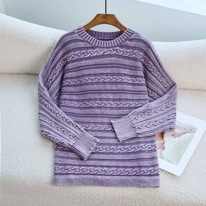 Pull en tricot pour femmes avec design en câble structuré et coupe moderne Chic & Stil