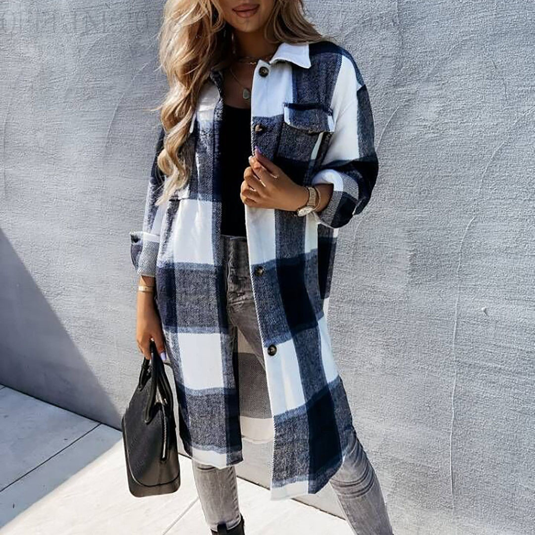 Ladies plaid shirt jacket Chic and Still