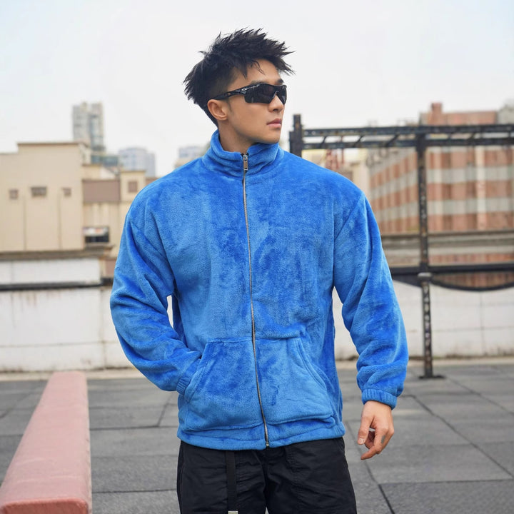 Men's fleece jacket with high collar and soft lining Lune London