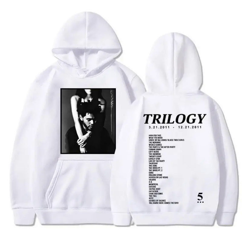 Women's hoodie with artistic photo print and unique lettering Lune London