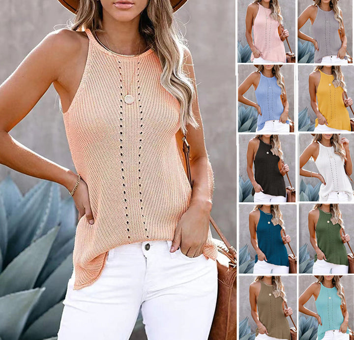 Ladies Knitted Sleeveless Top Lune London