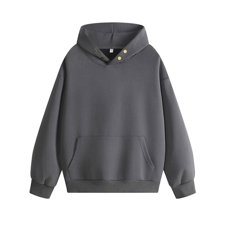 Hooded sweatshirt for women with innovative cut and practical snap buttons Lune London