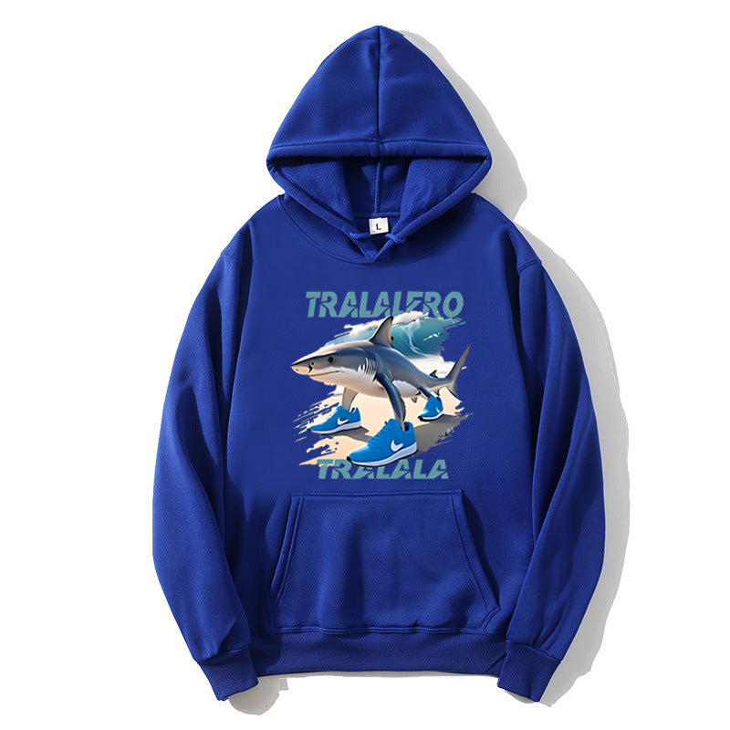 Women's hoodie with funny shark motif and graphic elements Chic & Stil