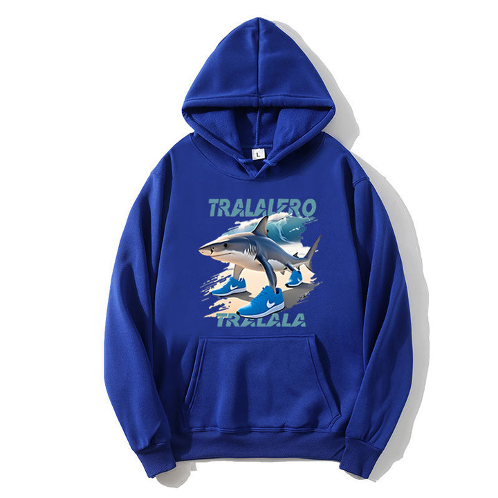 Women's hoodie with funny shark motif and graphic elements Chic & Stil