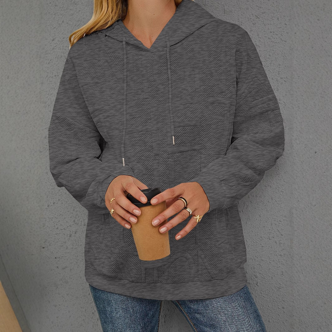 Haut de survêtement surdimensionné pour femmes avec design texturé Chic & Stil