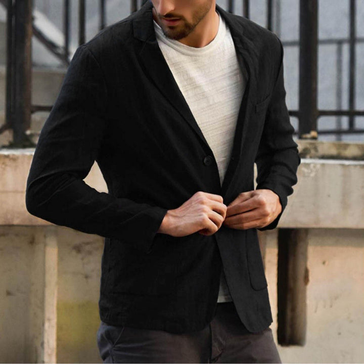 Elegant linen jacket for men with modern cut and pockets Lune London
