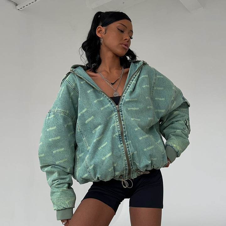 Oversized denim jacket for women with unique design Lune London