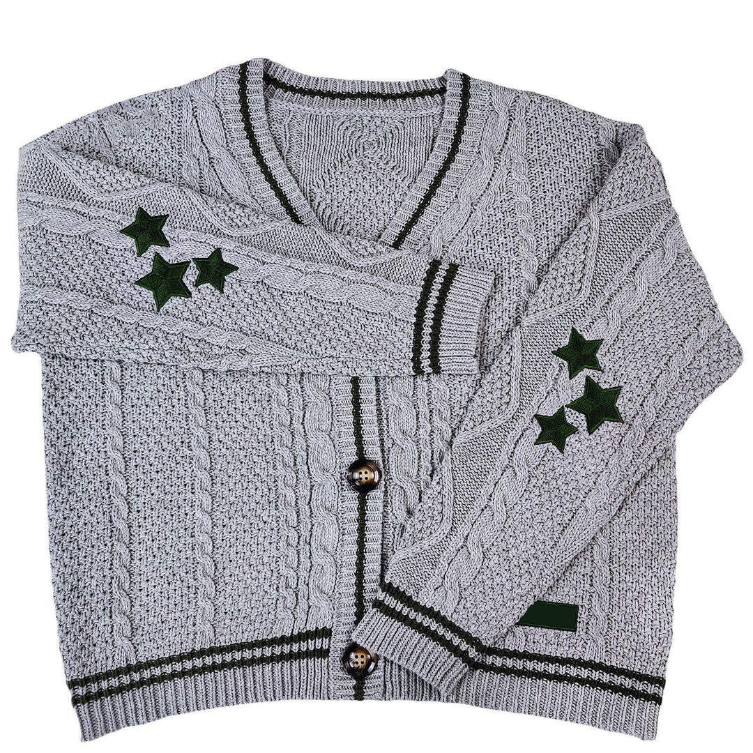 Knit jacket for women with decorative star pattern Lune London