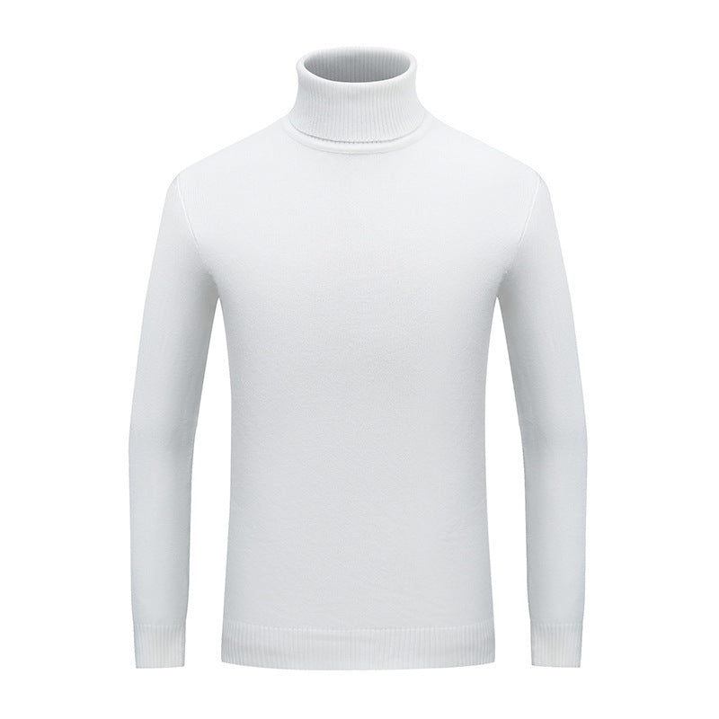Men's Elegant Roll Neck Sweater in Fine Wool Lune London