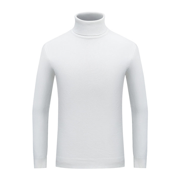 Men's Elegant Roll Neck Sweater in Fine Wool Lune London