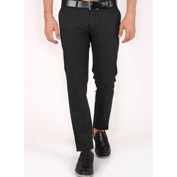Classic chino pants for men with a slim fit and elastic waist Lune London