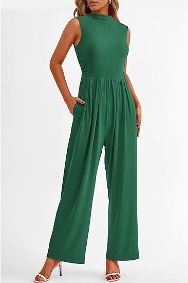 Elegant Woman Flowy Jumpsuit Lune London