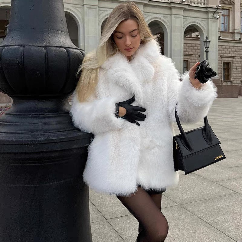 Ladies trendy Faux fur jacket Lune London